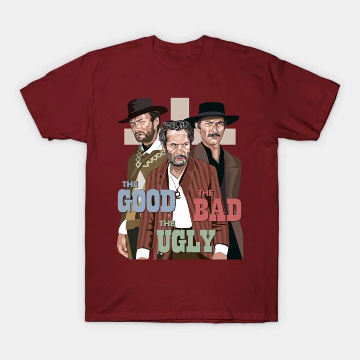The Good, The Bad and The Ugly Clint Eastwood Shirt Maroon Unisex S-5XL 1V1277 M