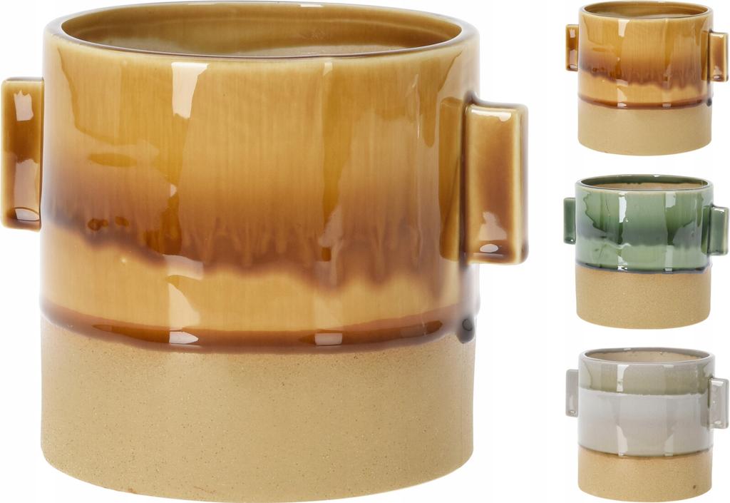 Ceramic pot cover, round, 13.8 x 14 cm