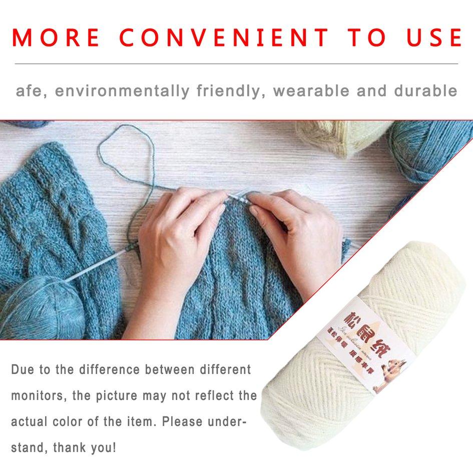 Buy LCCMB Squirrel Wool Mohair Australian Wool Hand Woven Scarf Hat Yarn Knitting Yarn at