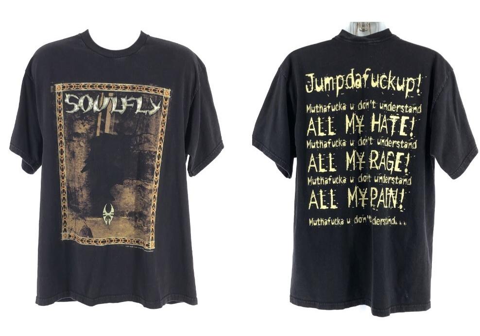 Soulfly Band 2001 Vintage 2 Sided Black Tee Gift All Size S-4XL Unisex T-Shirt