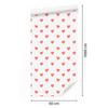 Hearts Wallpaper White and Coral 50x1000