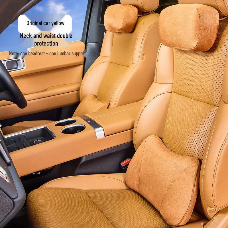 Ideal Headrest & Lumbar Support Pillow for L6L7L8L9 Car Seats - Neck & Back Comfort