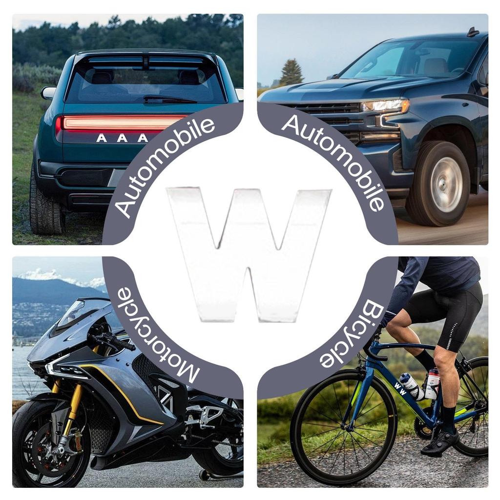 Rebornsun Car Emblem and Badge Letters, Car Emblem Letter Stickers, Vista Print Car Decal