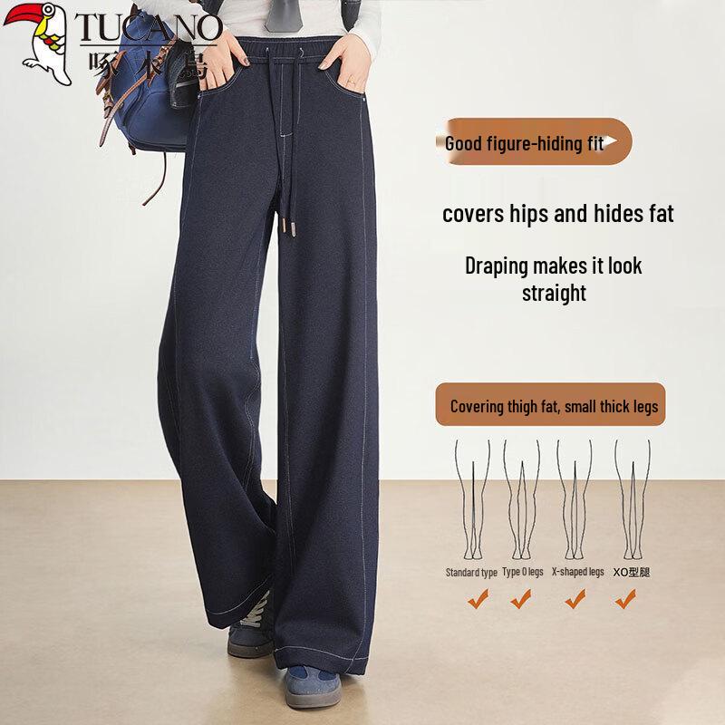 Women s Summer High-Waist Wide-Leg Denim Jeans 2XL