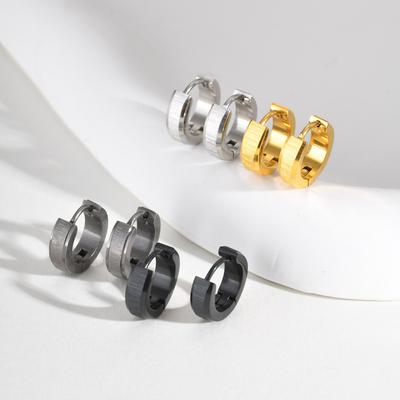 Simple Huggies Hoop Earrings for Men Boys,Waterproof Stainless Steel Small Circle Earrings,Minimalist Classic Jewelry Gifts