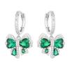 Manufacturer's Direct Of 2025 New Emerald Butterfly Set Women Fashionable Earrings Necklaces Rings Light Luxury Hair Replacement