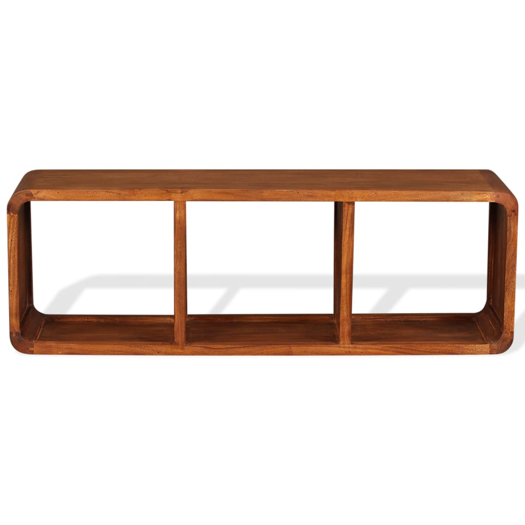 Solid Wood TV Cabinet with Honey Colored Finish 120 X 30 X 40 Cm