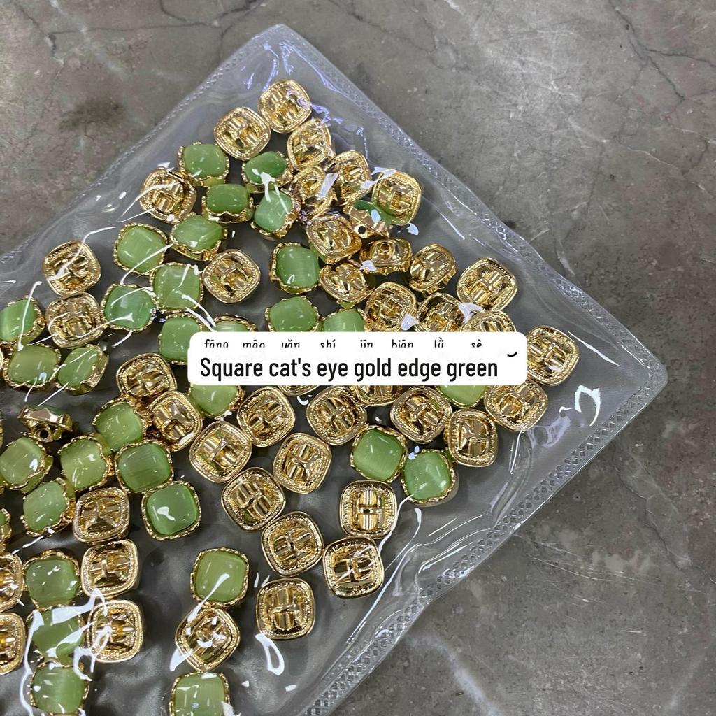 Yisen ESSTUDIO Exquisite Pearlescent Square Metal Shirt/Cardigan Buttons