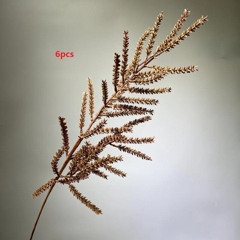Künstlicher Haarpflanz-Weizenast Blumige Hochzeitsdekoration Simulation Hochgebirgsgras Grüne Pflanzen Hallendekoration Pflanze