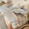 French Pure Cotton Bedding Four-piece Set Skin-friendly Comfortable Breathable Bed Sheet Quilt Cover Pillowcase