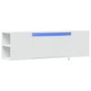 Vidaxl Ścienna Szafka Tv Z Led, Biała, 135X31X39,5 Cm