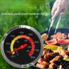 Stainless Steel Thermometer BBQ Barbecue Temperature New Metal Barbecue Stove Thermometer Suitable Household Kitchen Baking Tool