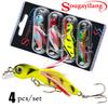 Fiske lokker Crankbaits med diskantkrok toppvannslokk, Bass Minnow Popper Walleye agn