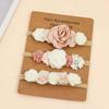 Children's Nylon Flower Headband Set - 3-Piece Baby Photography Hair Accessories