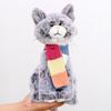 Cat Plush Toy With Scarf 28cm Soft Polyester Collectible Home Decor For Kids And Adults