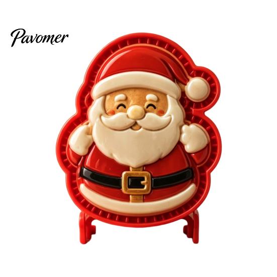 Kitchen Gifts for Bakers Christmas Mini Pie Mold, 3D Relief Embossed Hand Baking Gadgets Reusable DIY Dough Press Mold Holiday Party Molds