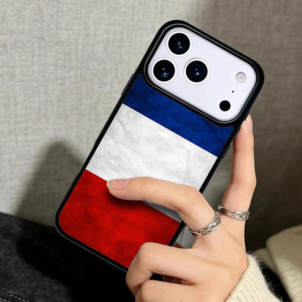 Capa Case for iPhone 17 Air 16 Pro Max 15 Plus 11 13 Mini 14 12 Back Phone Cover France National Flag
