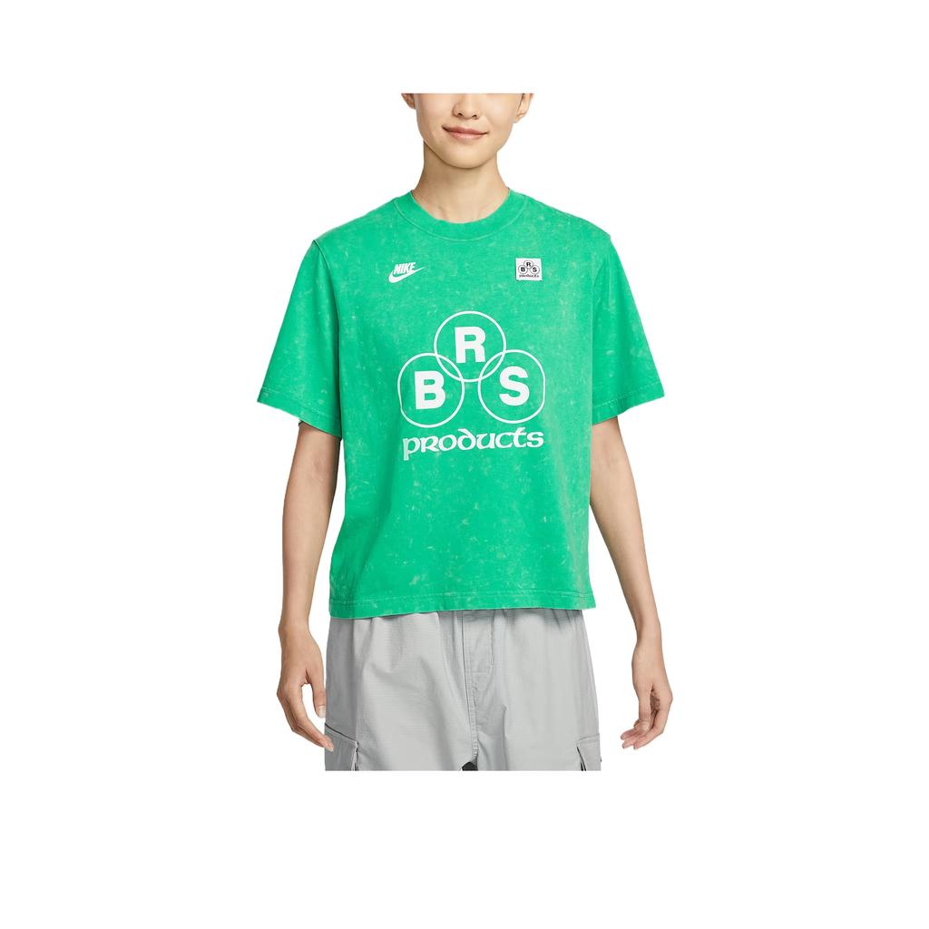 Nike Sportswear Fashion Minimalist Stylish Trendy Short Sleeve Drop Shoulder T-Shirt Women Tops Stadium-Green IF0623324