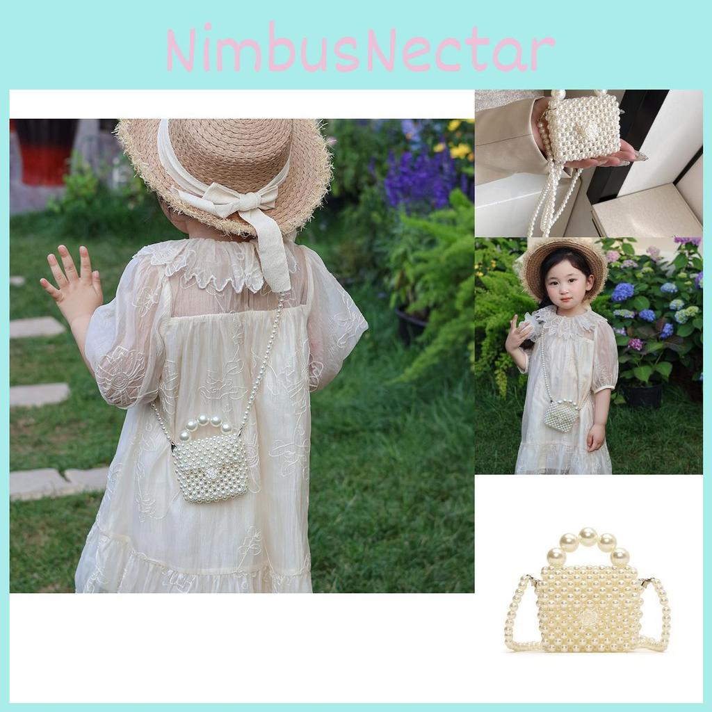 Fashionable White Pearl Handbag For Girls And Boys Ideal For Everyday Use