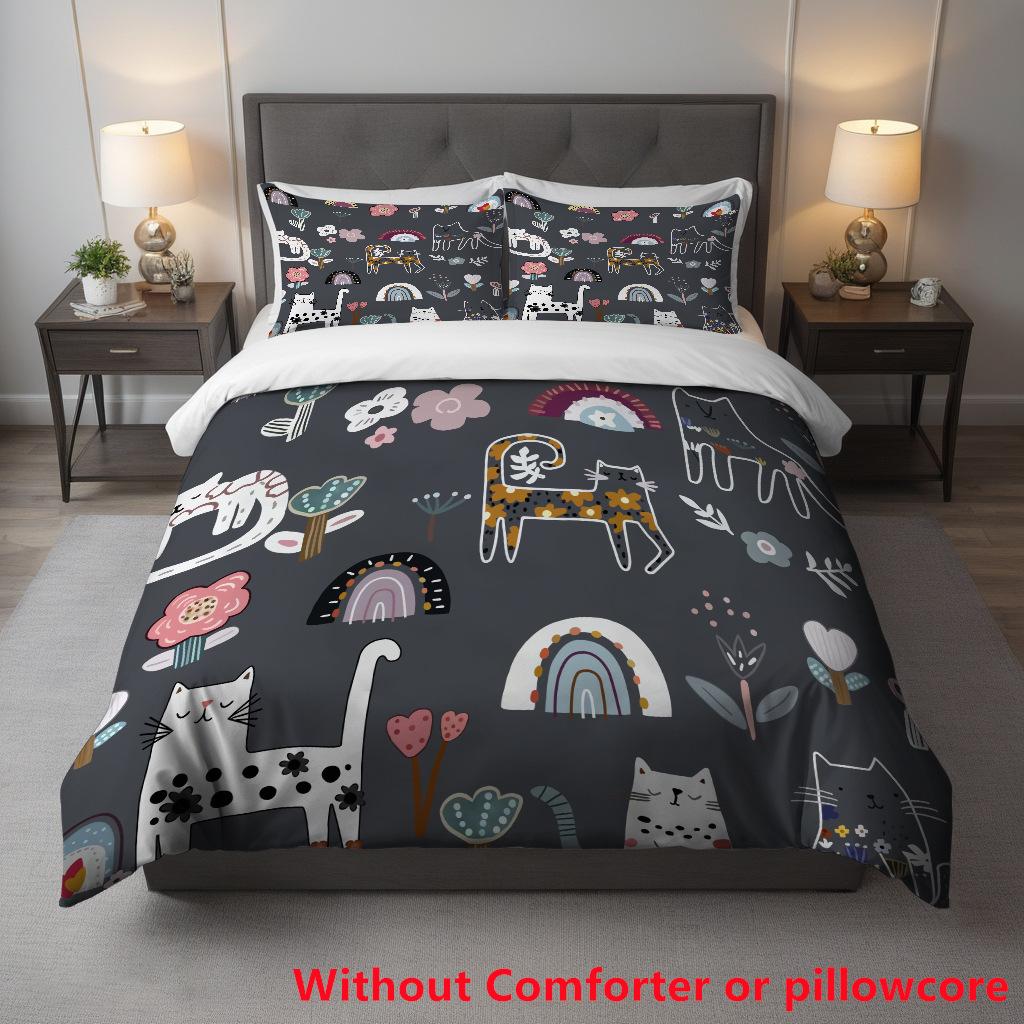 Duvet Cover Set Cartoon Children'S Quilt Cover 3D Digital Printing Three-Piece Set