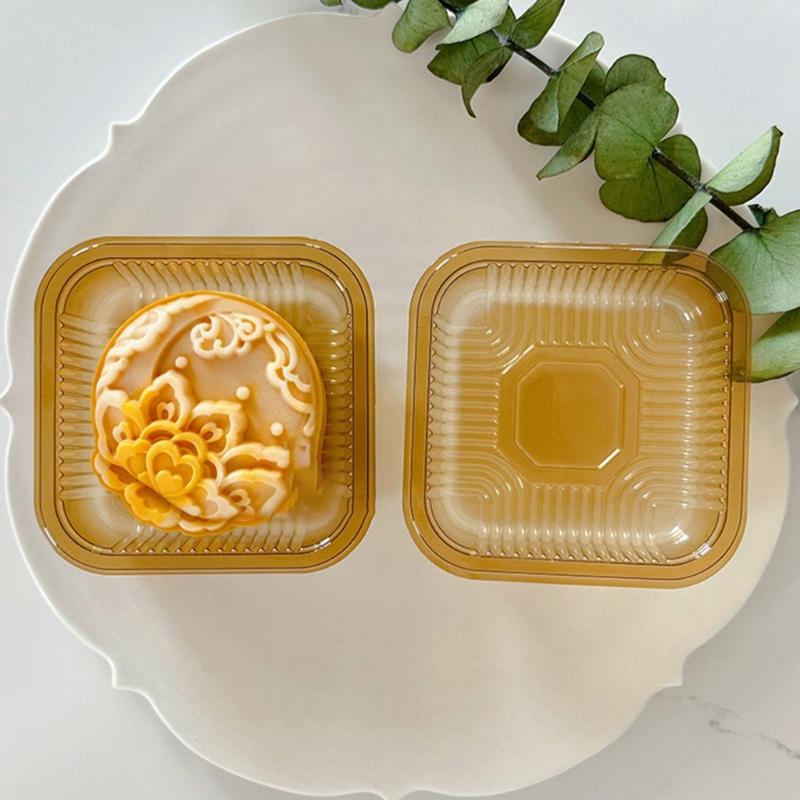 Moon and Flower Designs Mooncakes Press Durable Mooncakes Pattern Maker 75g Molds for Professional Bakers and Hobbyists