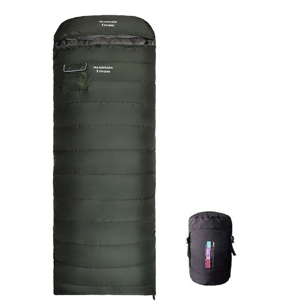 

Down sleeping bag, Cold protection and warmth, 90% White duck down 1000g filling, Camping, Comfortable envelope sleeping bag армія зелений колір