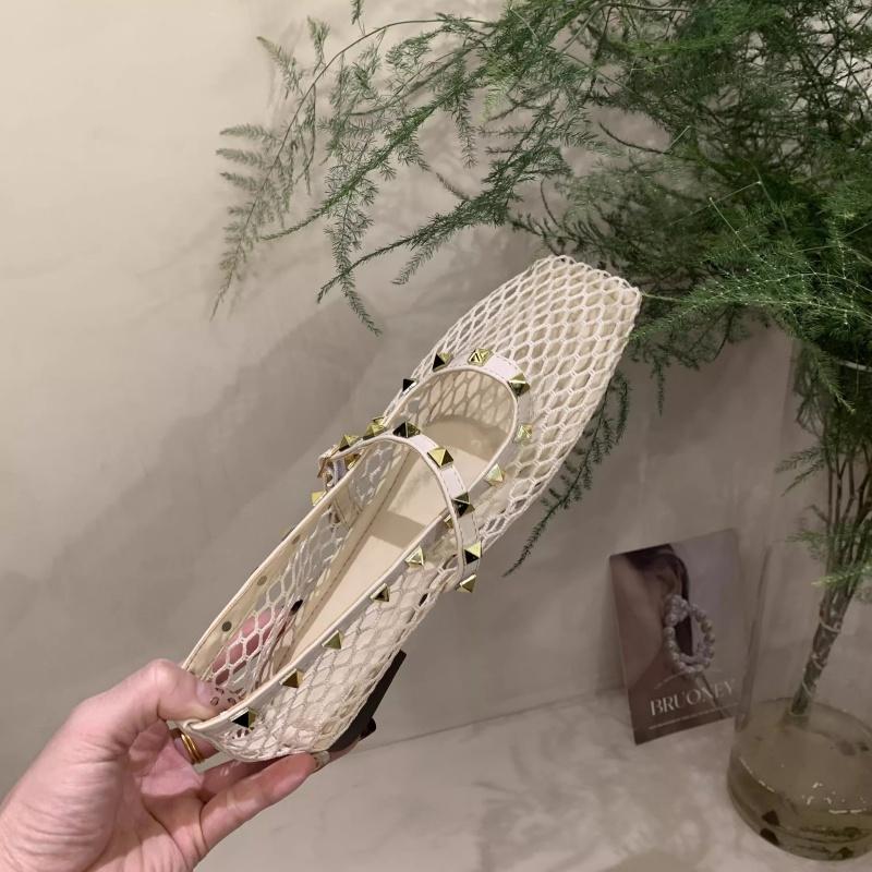 Fashion Fashion Woven Lazy Cutout Front Lace-Up Mary Jane Shoes Feminine Square Toe Flat Shallow Mouth Soft Slip Single