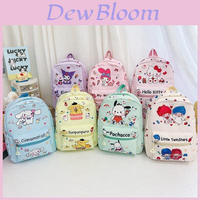 Hello Kitty Kuromi Cinnamoroll My Melody Printed Children Backpack For Daily Use