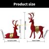 KX4B 2Pcs Resins Standing Sitting Reindeer Figurine Festival Decors for Home Office