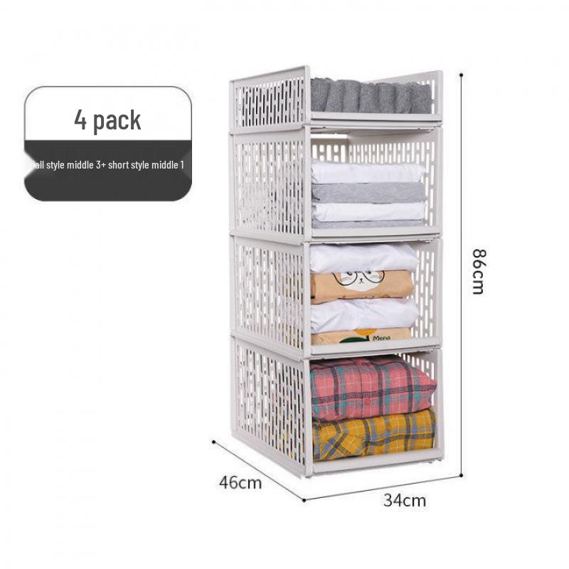 Pull-out Wardrobe and Desktop Storage Rack for Dormitory and Bedroom