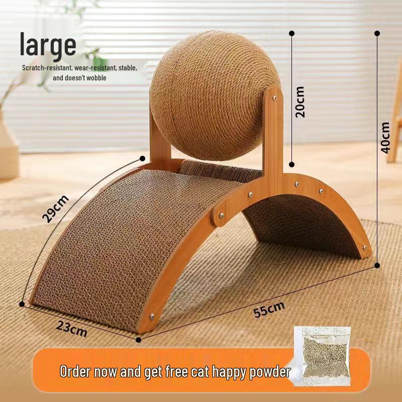 Extra Stor Slitstark Klösstolpe för Katter med Pariserhjulboll för Självunderhållning