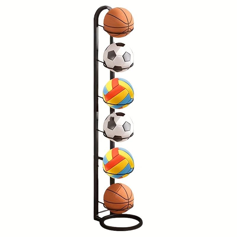 1PC Black Metal Sports Ball Organizer - for Balls, Multi-functional Storage Rack, Perfect Holiday Gift Shelves