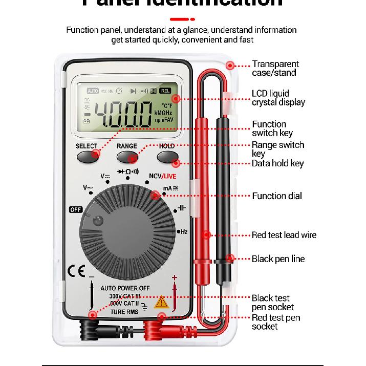 ANENG Digital Multimeter Tester Voltage Automotive Current AN101+B18 Highlight Voltage Portable Professional Electrician Tools