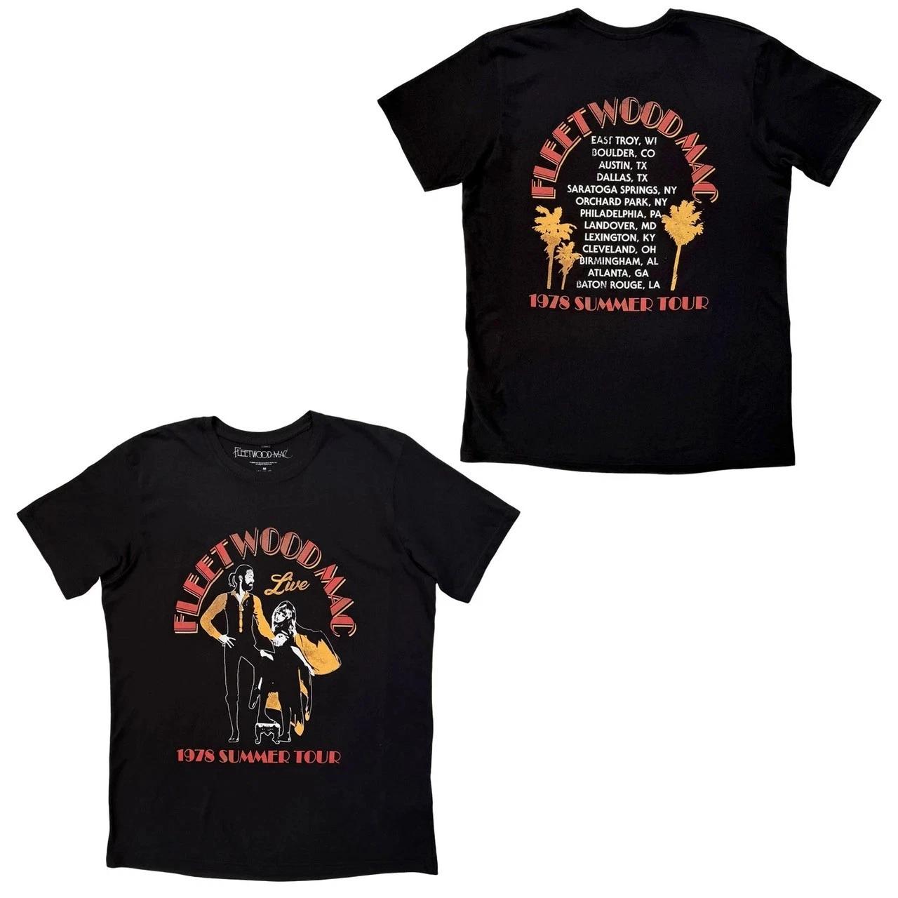 Fleetwood Mac Men s 1978 Summer Tour Premium Carbon T-Shirt S-2XL NEW XS