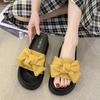 Slippers Women's Summer Outer Wear Ins Trendy New Bow Thick-bottomed Muffin One-word Drag Versatile Beach Sandals