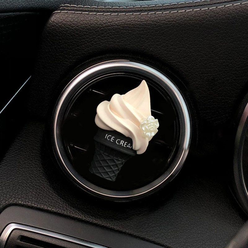 Cute Ice Cream Girl Car Aromatherapy Car Vent Decoration Perfume Car Interior Decoration Ornament Ornament Decoration Fragrant Stone