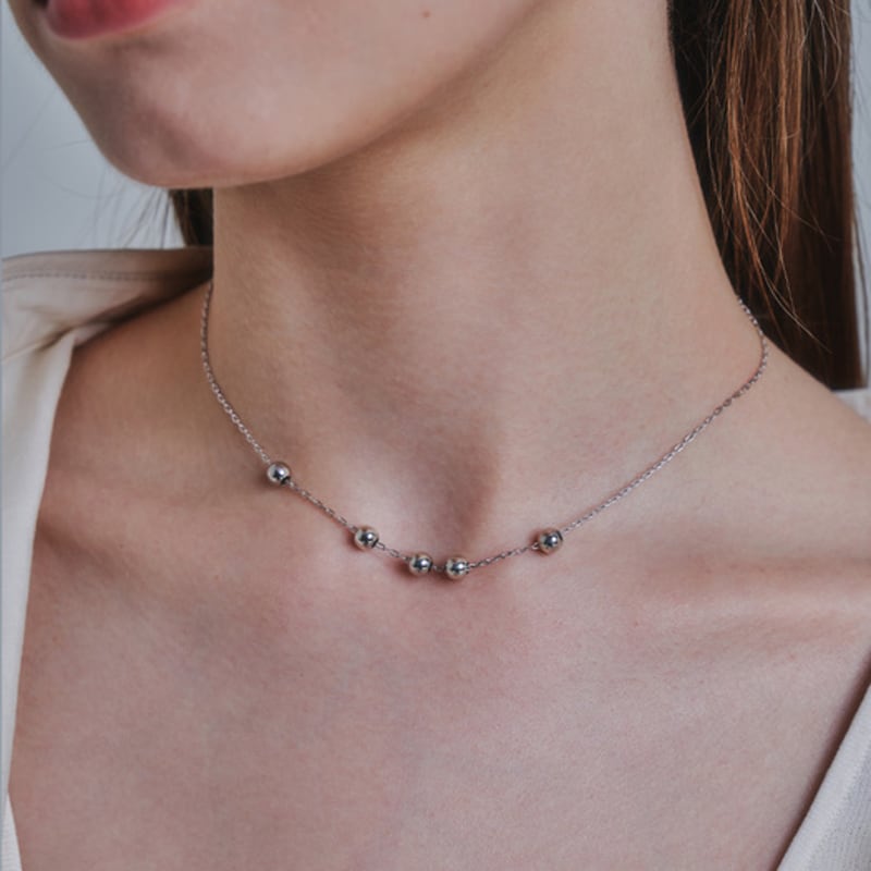 

liersi candy variation5 choker necklace Silver(pure) Short 40cm
