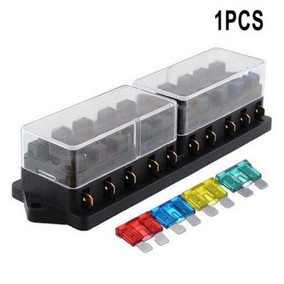 Boîte à fusibles 6 à 12 voies pour porte-fusibles à lame standard ATO 12 V ou 24 V pour voiture ou poids lourd