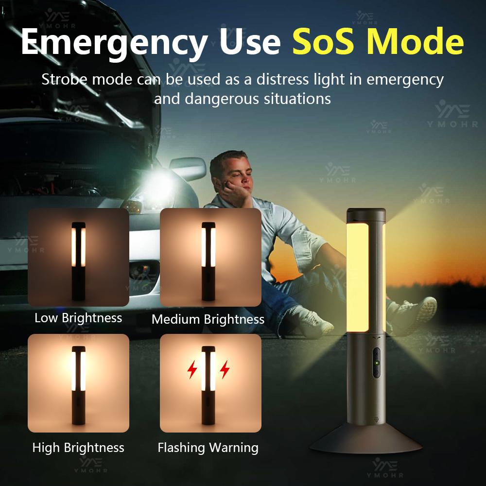 12000mAh USB Rechargeable Flashlight 4in1 Camping Lantern Ultra Powerful LED Torch Emergency Light for Work Repair Tent Outdoor