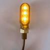 Klaxib 2pcs 3LED By Turn Signal Indicator Amber Lamp Handlebar Light Replacement Parts Accessories for Bike Scooter