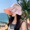 Big eaves empty top sun hat hat women's UV protection versatile face cover sun protection hat outdoor travel show washbasin hat