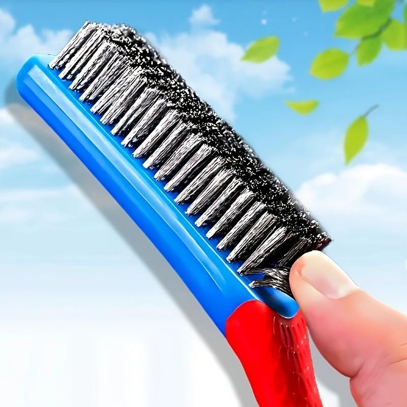 1 ADET Kaymaz Plastik Saplı Ağır Hizmet Tipi Paslanmaz Çelik Tel Fırça Paslanmaz Boya ve Kaynak Aletleri Metal Yüzey İşlemesi Sağlam Yapı