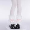 Fashion Furry Leg Warmers Faux Fur Long Tube Socks Imitation Fur Calf Sleeves  Women