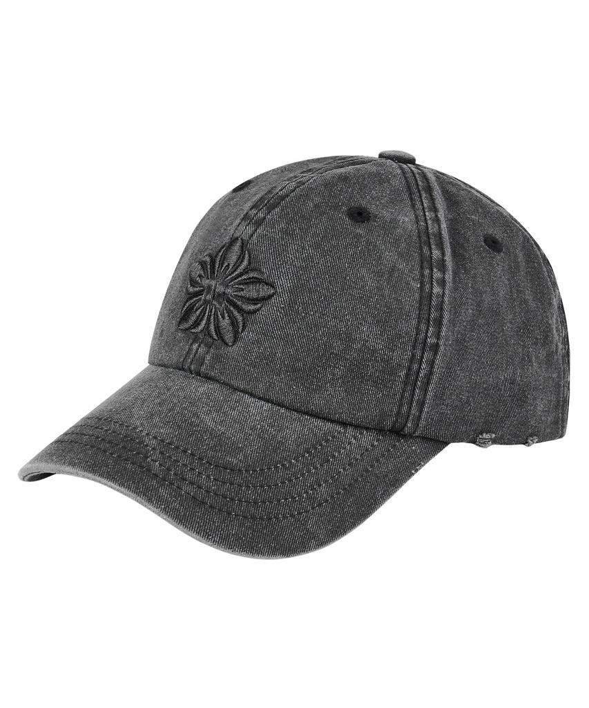 ULKIN [Runway] Mugung Embroidery Pigment Ball Cap_Charcoal
