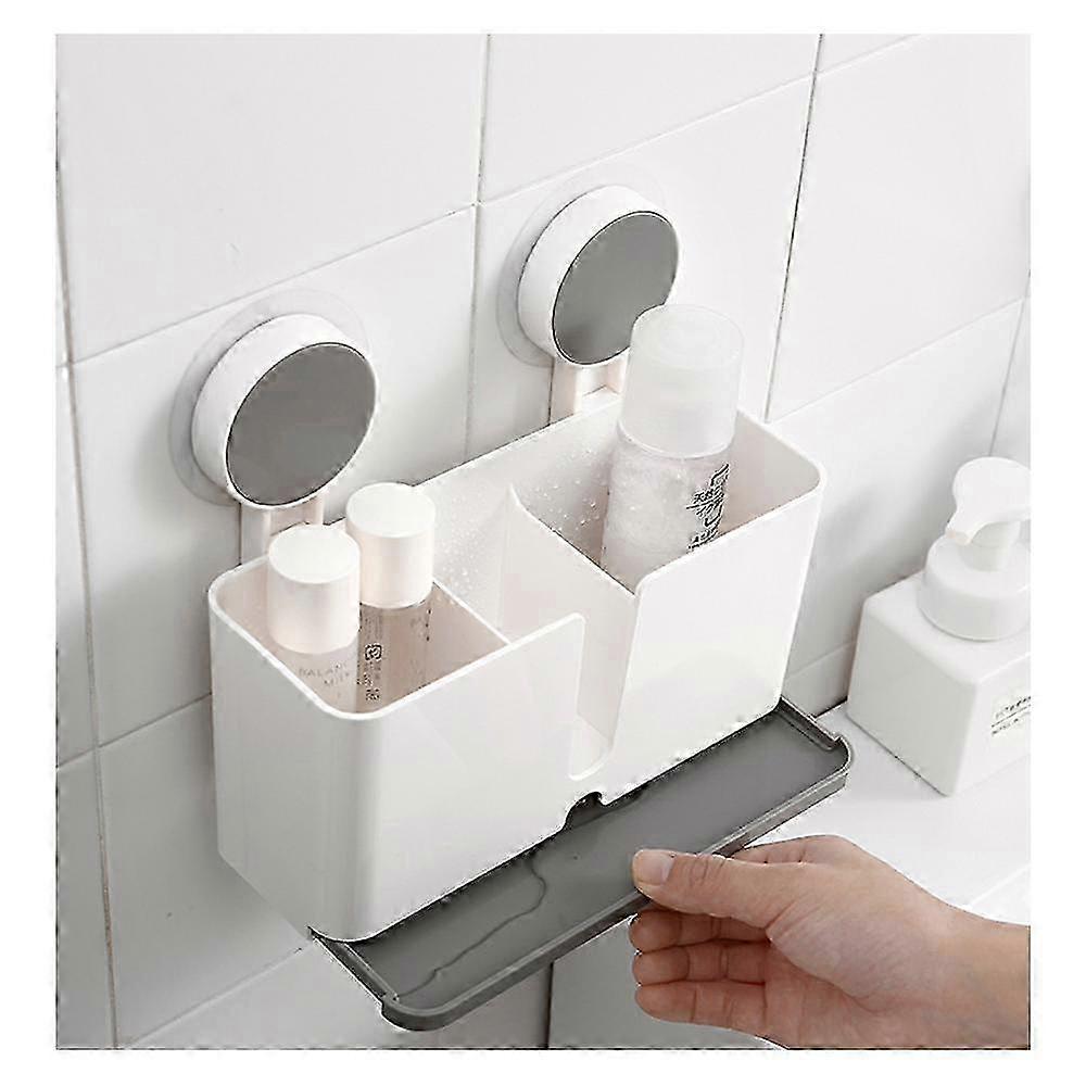 Sink Storage Rack with Suction Cup - White