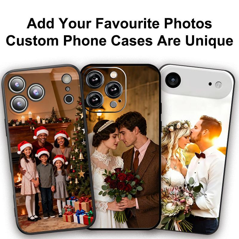 Coque Personnalisée Pour iPhone 17 Air 16 16E 15 14 13 12 11 Pro Max Mini SE XS XR 7 8 Plus Cadeaux de Noël Famille Et Couples