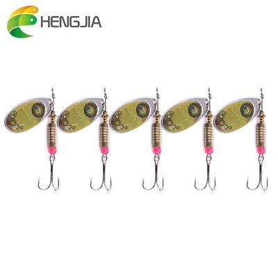 5 Stück HENGJIA 0,31 Unzen/2,7 Zoll Metall-Angellöffel, Köder, Forellen, Barsche, Hechte, Angelköder