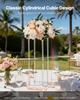 Wedding Flower Stand, 10PCS 50cm Column Flower Stand, Floral Stands with Acrylic Laminate, Cylindrical Cubic Floral Display Rack for Wedding, Party,