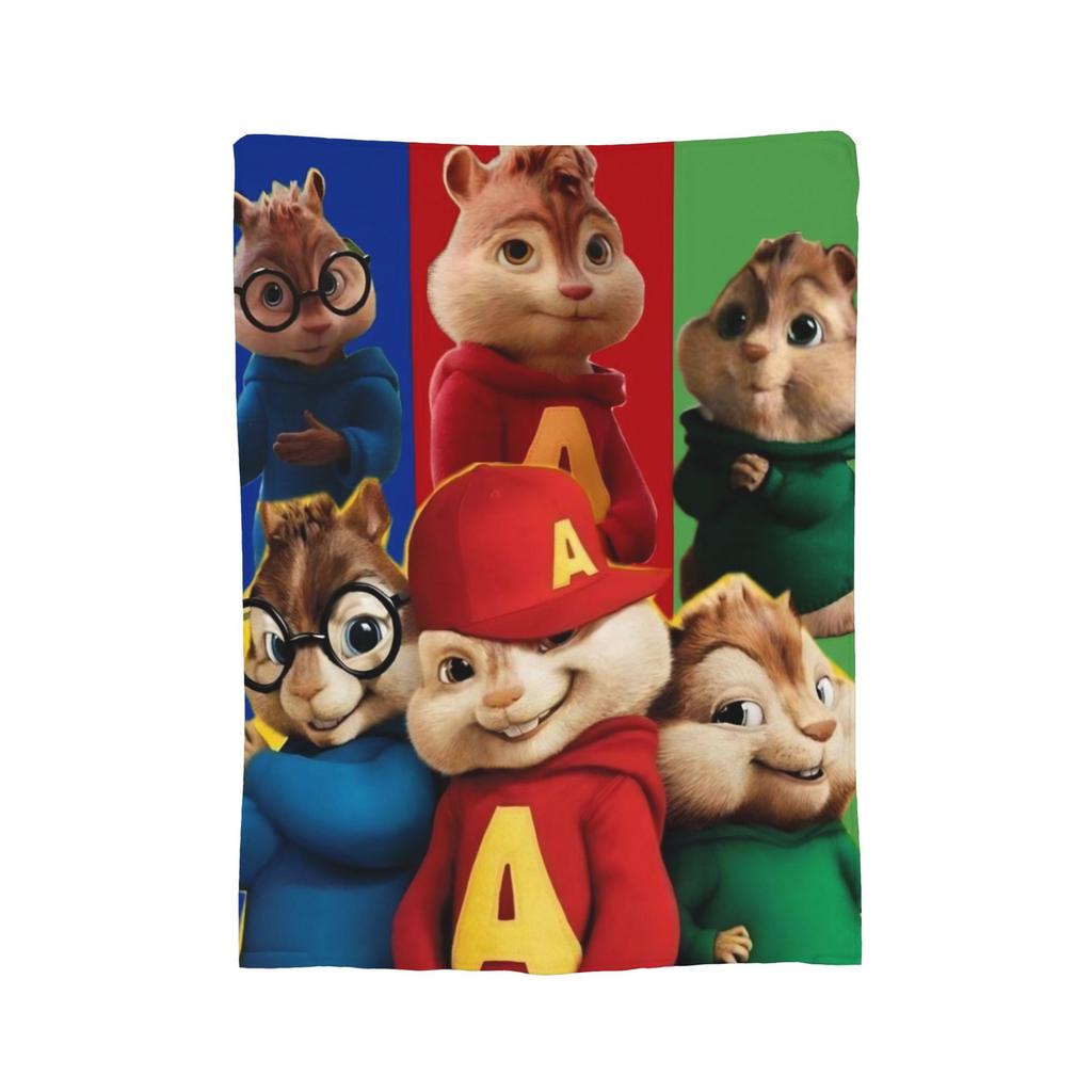 Super měkká deka Alvin a Chipmunkové Prémiový flanelový fleece Lehká přikrývka Teplé plyšové deky pro všechna roční období