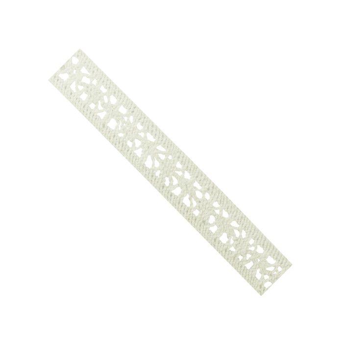 Ruban dentelle en coton blanc fleur 1,8 cm x 2 m
